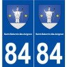 84 Saint-Saturnin-lès-Avignon blason autocollant plaque stickers ville
