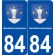 84 Saint-Saturnin-lès-Avignon blason autocollant plaque stickers ville