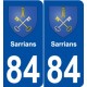 84 Sarrians blason autocollant plaque stickers ville