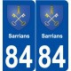 84 Sarrians blason autocollant plaque stickers ville