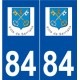 84 Sarrians logo autocollant plaque stickers ville