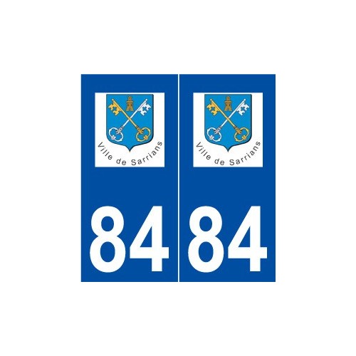 84 Sarrians logo autocollant plaque stickers ville