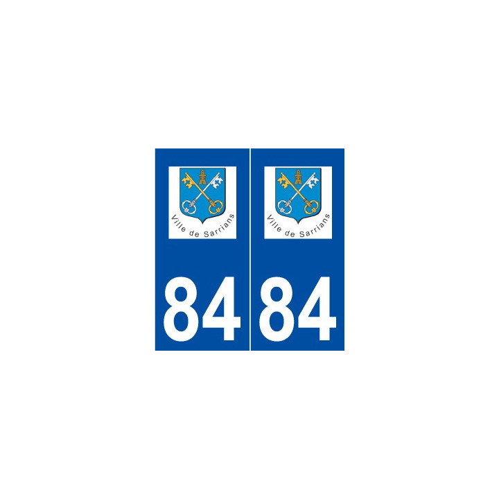 84 Sarrians logo autocollant plaque stickers ville