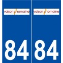 84 Vaison-la-Romaine logo autocollant plaque stickers ville