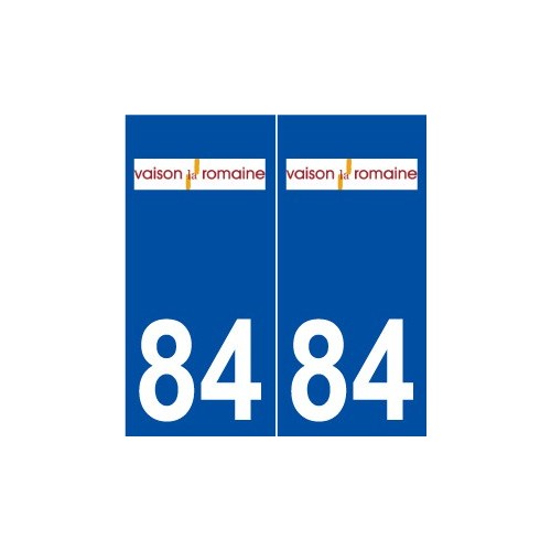 84 Vaison-la-Romaine logo autocollant plaque stickers ville