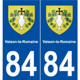 84 Vaison-la-Romaine blason autocollant plaque stickers ville