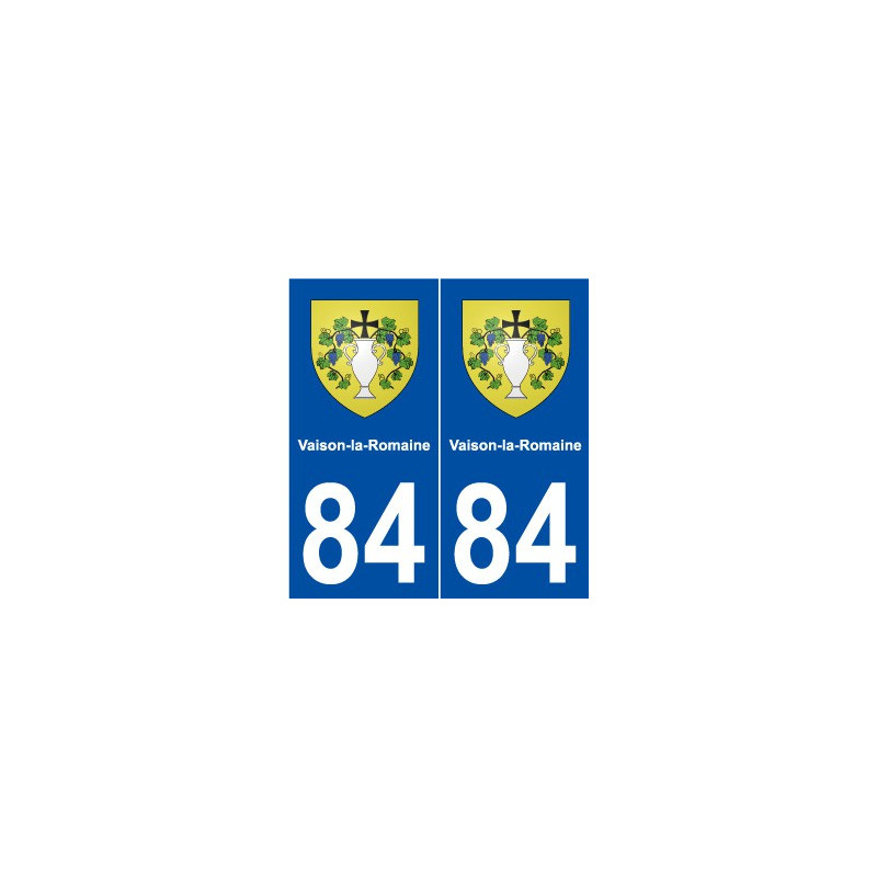 84 Vaison-la-Romaine blason autocollant plaque stickers ville