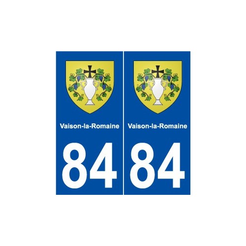 84 Vaison-la-Romaine blason autocollant plaque stickers ville