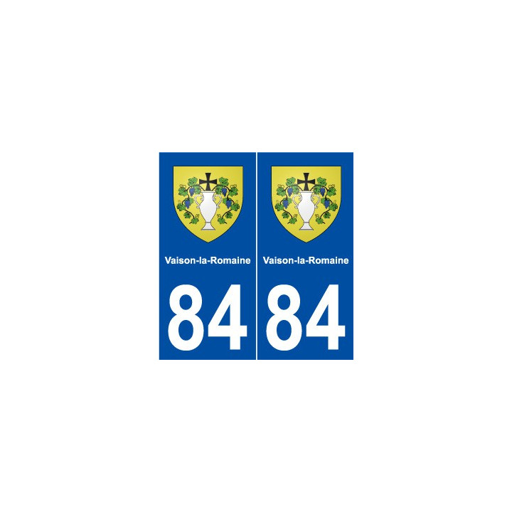 84 Vaison-la-Romaine blason autocollant plaque stickers ville