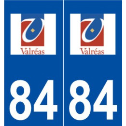 84 Valréas logo autocollant plaque stickers ville