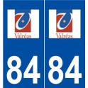 84 Valréas logo autocollant plaque stickers ville