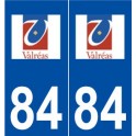 84 Valréas logo autocollant plaque stickers ville