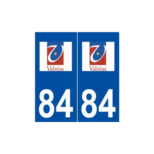 84 Valréas logo autocollant plaque stickers ville