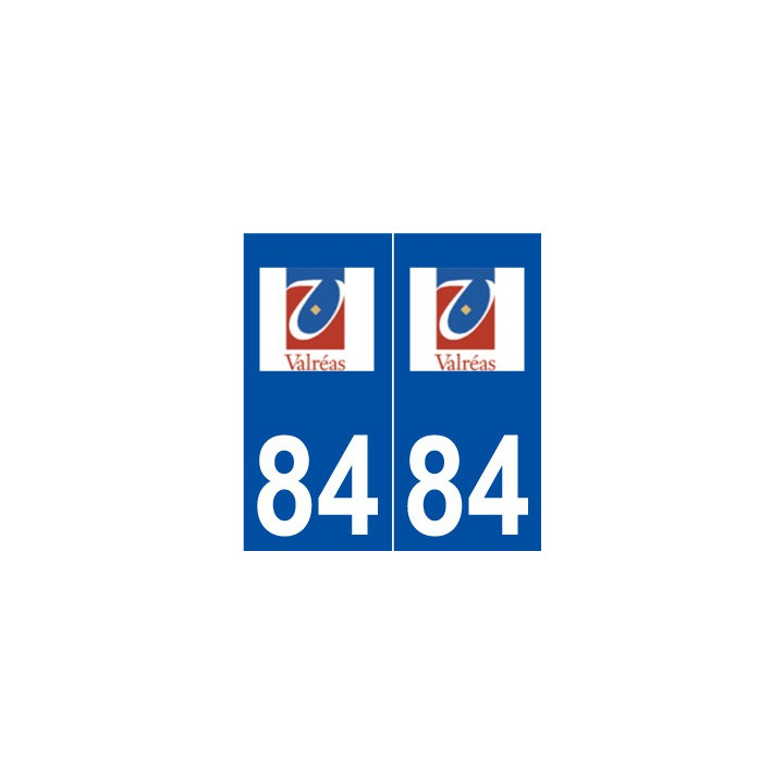 84 Valréas logo autocollant plaque stickers ville