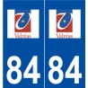 84 Valréas logo autocollant plaque stickers ville