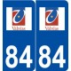 84 Valréas logo autocollant plaque stickers ville