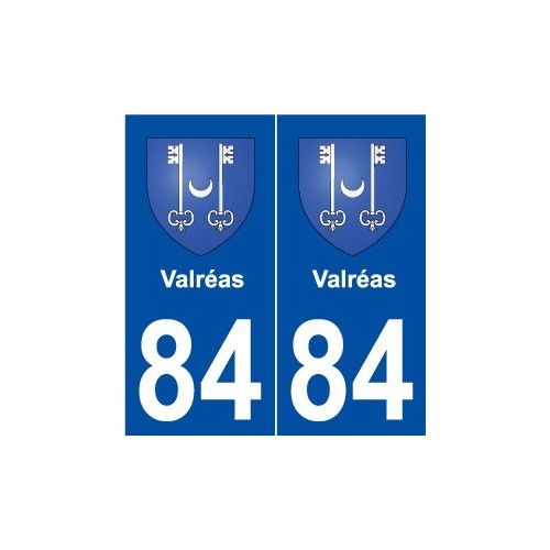84 Valréas blason autocollant plaque stickers ville