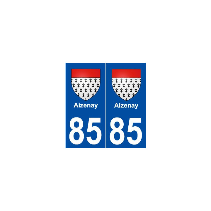 85 Aizenay blason autocollant plaque stickers ville