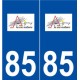 85 Aizenay logo autocollant plaque stickers ville