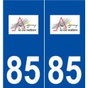85 Aizenay logo autocollant plaque stickers ville