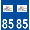 85 Aizenay logo autocollant plaque stickers ville