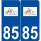 85 Aizenay logo autocollant plaque stickers ville