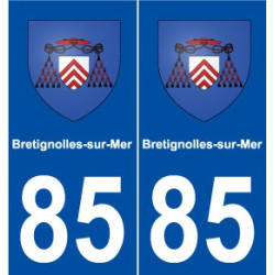 85 Bretignolles-sur-Mer blason autocollant plaque stickers ville