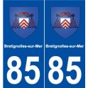 85 Bretignolles-sur-Mer blason autocollant plaque stickers ville