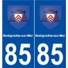 85 Bretignolles-sur-Mer blason autocollant plaque stickers ville