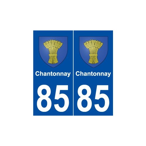 85 Chantonnay blason autocollant plaque stickers ville