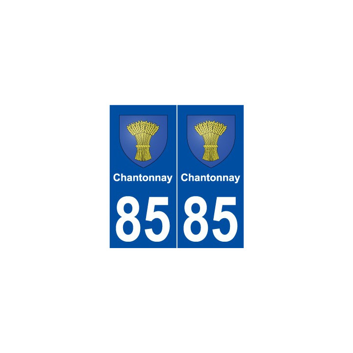 85 Chantonnay blason autocollant plaque stickers ville