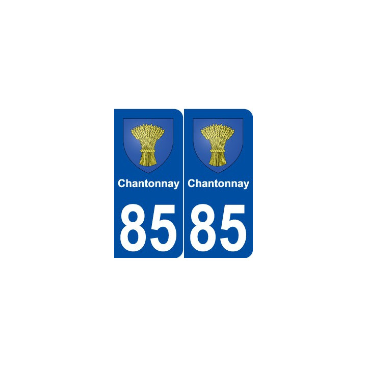 85 Chantonnay blason autocollant plaque stickers ville