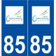 85 Chantonnay logo autocollant plaque stickers ville