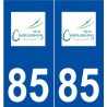 85 Chantonnay logo autocollant plaque stickers ville