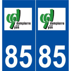 85 Dompierre-sur-Yon logo autocollant plaque stickers ville