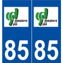 85 Dompierre-sur-Yon logo autocollant plaque stickers ville