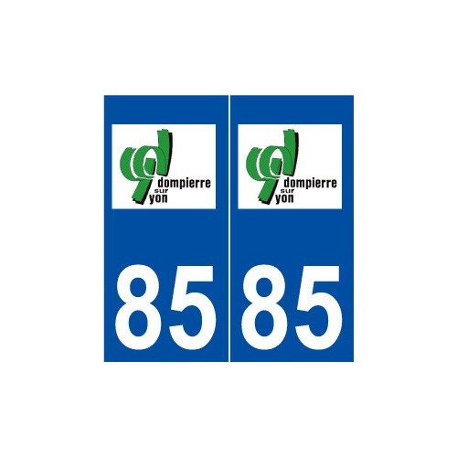 85 Dompierre-sur-Yon logo autocollant plaque stickers ville