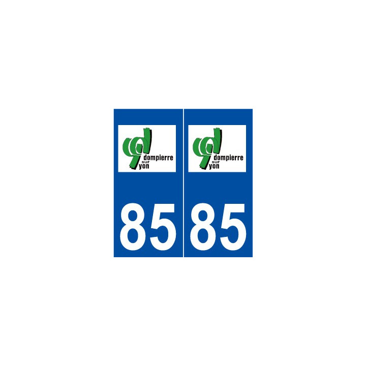 85 Dompierre-sur-Yon logo autocollant plaque stickers ville