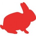 Sticker rabbit adhesive sticker color
