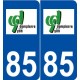 85 Dompierre-sur-Yon logo autocollant plaque stickers ville