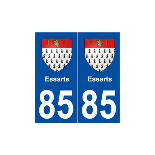 85 Essarts blason autocollant plaque stickers ville