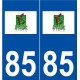 85 Essarts logo autocollant plaque stickers ville