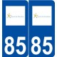 85 La Ferrière logo autocollant plaque stickers ville