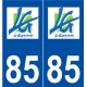 85 La Garnache logo autocollant plaque stickers ville