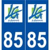 85 La Garnache logo autocollant plaque stickers ville