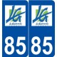 85 La Garnache logo autocollant plaque stickers ville