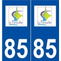 85 Le Fenouiller logo autocollant plaque stickers ville