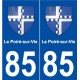 85 Le Poiré-sur-Vie blason autocollant plaque stickers ville