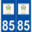 85 L'Île-d'Yeu logo autocollant plaque stickers ville