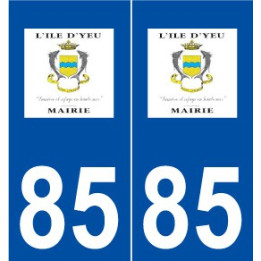 85 L'Île-d'Yeu logo autocollant plaque stickers ville